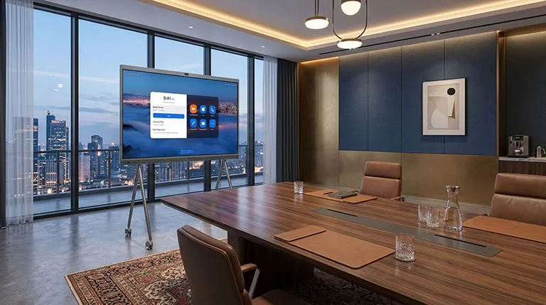 上海外企30㎡Teams会议室怎么配置？亿联MeetingBoard 65 Pro＋BYOD方案解析